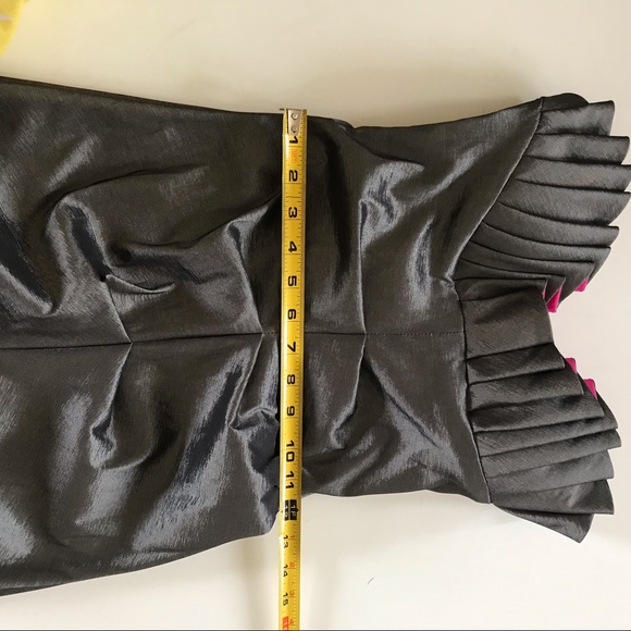 Betsey & Adam gray formal dress 6 - Picture 5 of 7